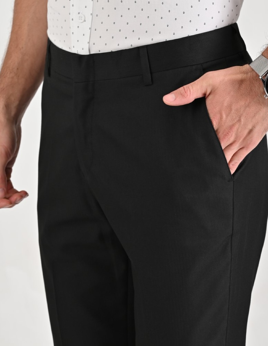Pantalón Formal De vestir Slim Básico de Algodón y poliéster para hombre 5