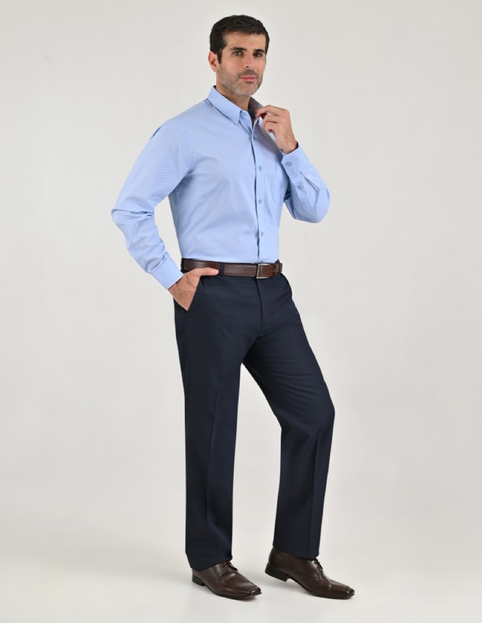 Pantalón formal de vestir slim yale básico para hombre