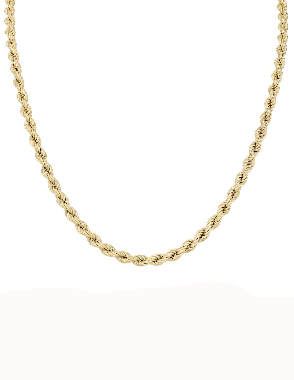 Cadena cristal joyas de oro amarillo 14 k