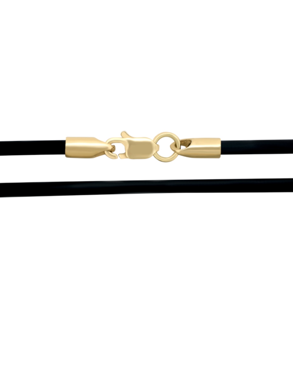 Collar de cristal joyas de caucho 14 k
