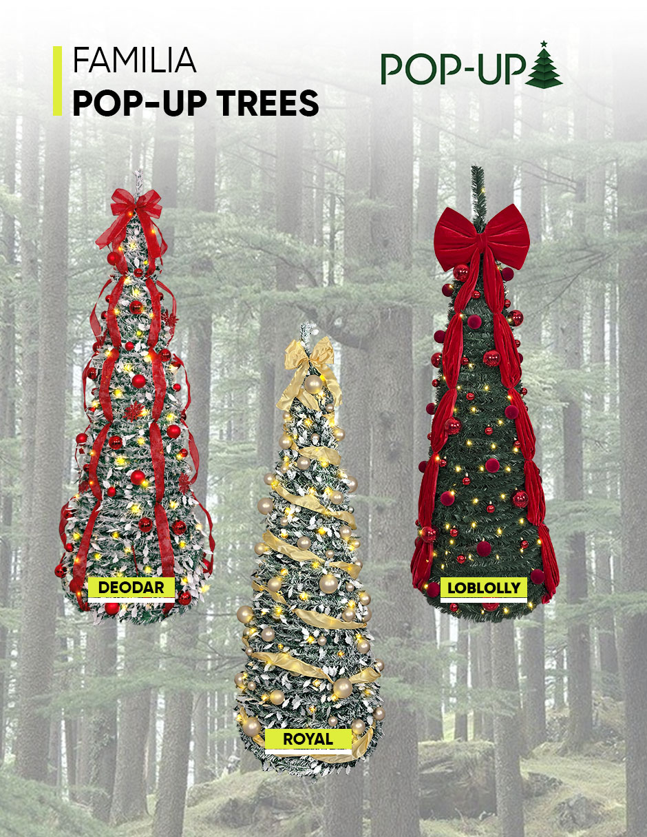 Árbol de navidad plegable deodar christmas tree de pvc con 180 luces 7