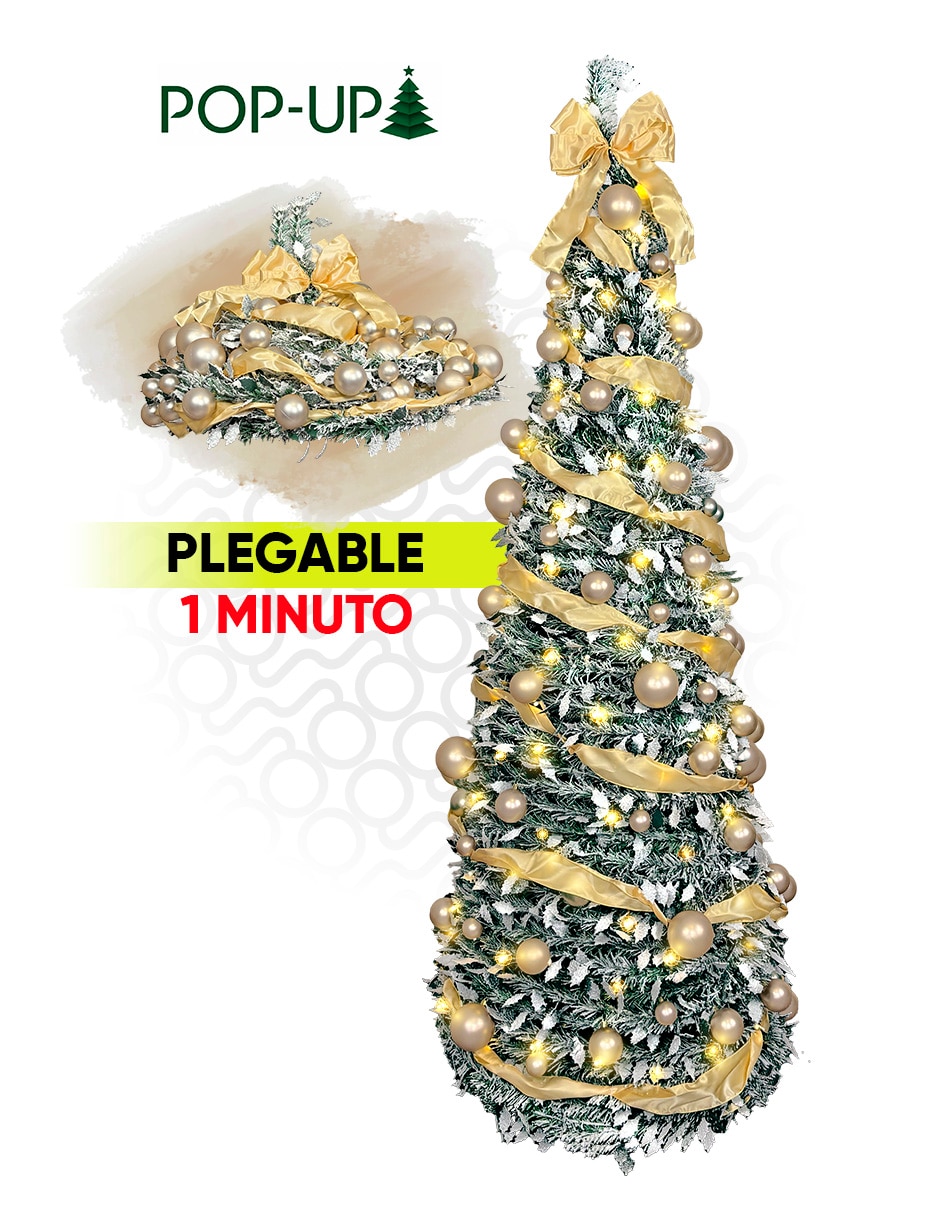 Árbol de navidad plegable royal christmas tree de pvc con 180 luces Árbol de navidad plegable royal christmas tree de pvc con 180 luces