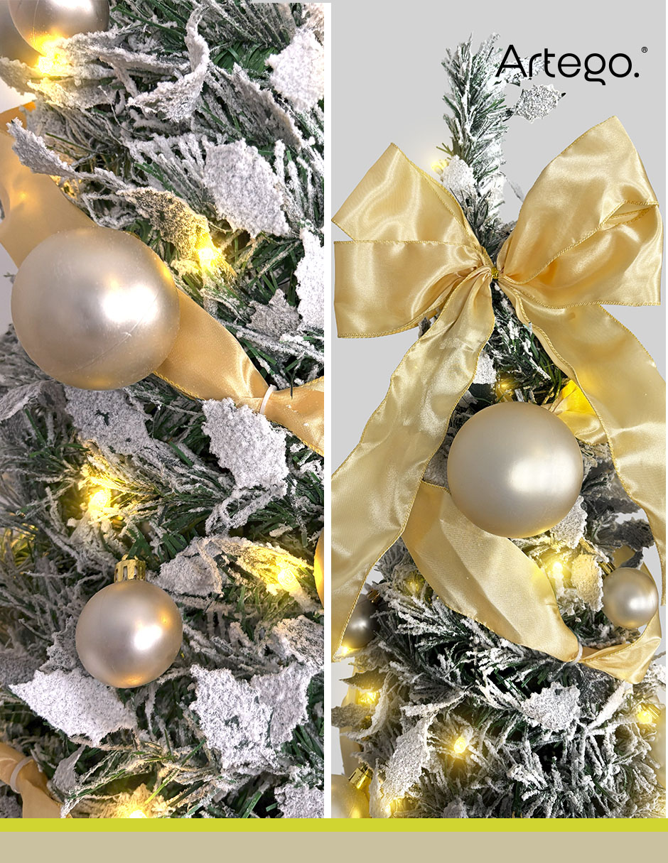 Árbol de navidad plegable royal christmas tree de pvc con 180 luces 2