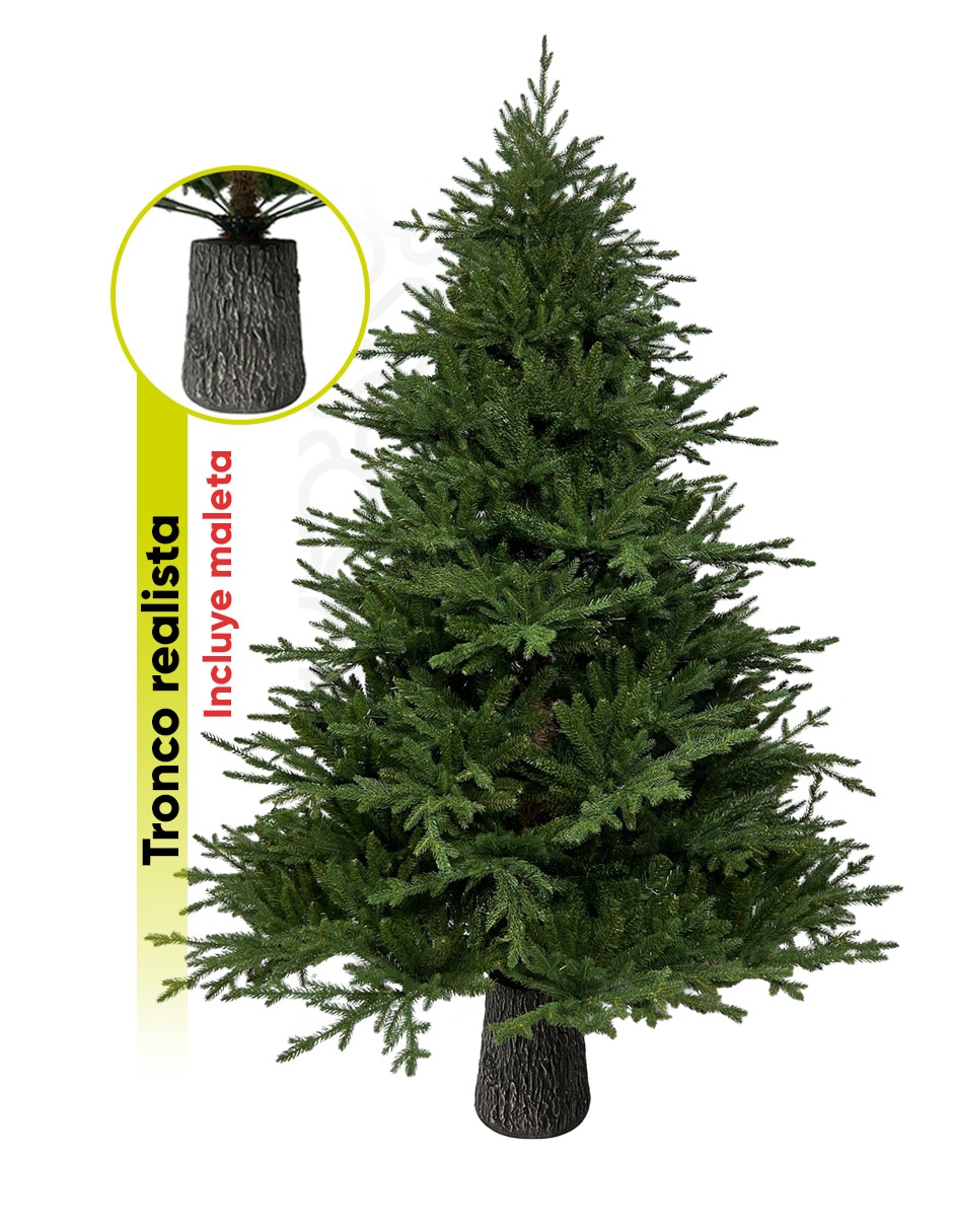 Árbol de navidad Vista Natural Tronco realista de PVC con Sin luces Árbol de navidad Vista Natural Tronco realista de PVC con Sin luces
