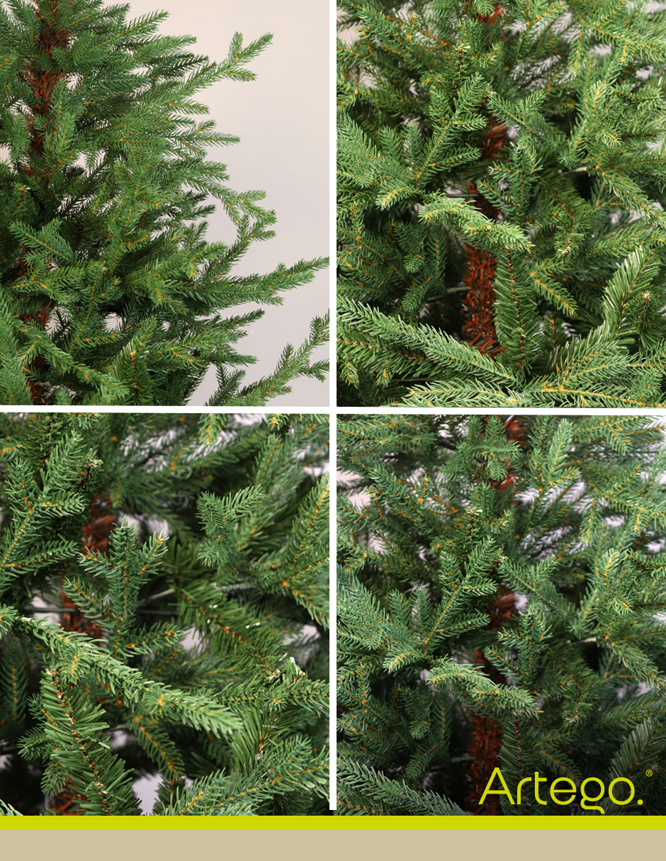 Árbol de navidad vista natural tronco realista de pvc