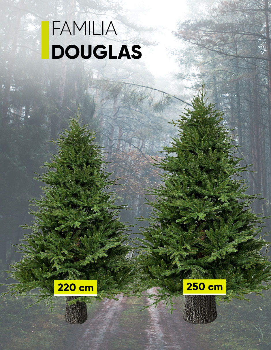 Árbol de navidad vista natural tronco realista de pvc