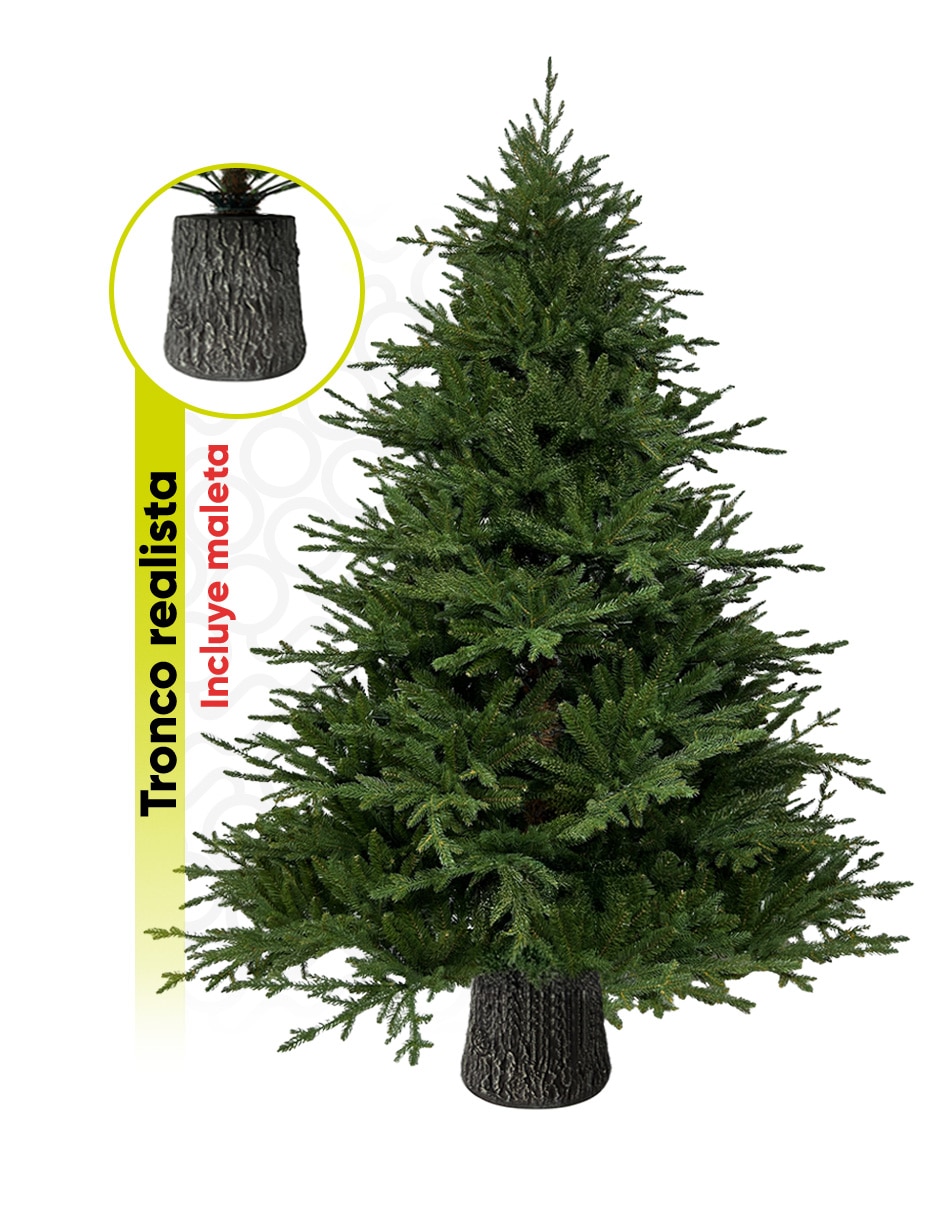 Árbol de navidad Vista Natural Tronco realista de PVC con Sin luces Árbol de navidad Vista Natural Tronco realista de PVC con Sin luces