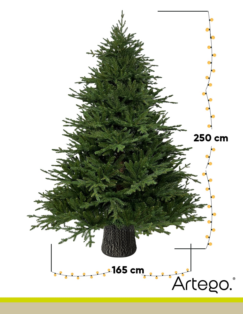 Árbol de navidad Vista Natural Tronco realista de PVC con Sin luces 9