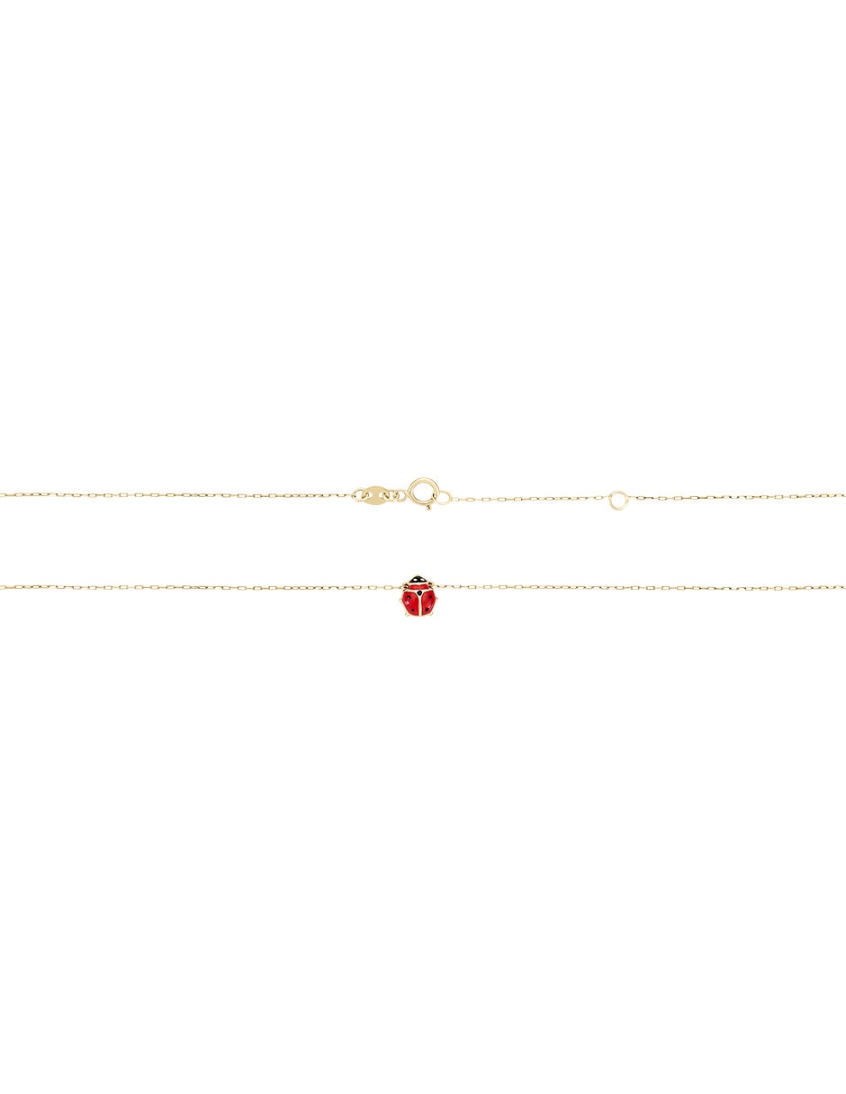 Collar con dije cristal joyas de oro amarillo 14 k