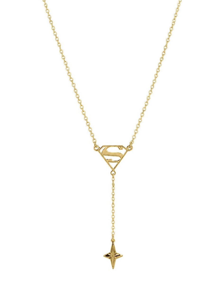 Collar con dije cristal joyas de oro amarillo 14 k