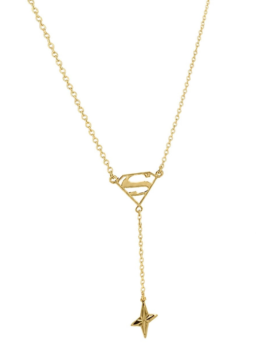 Collar con dije cristal joyas de oro amarillo 14 k