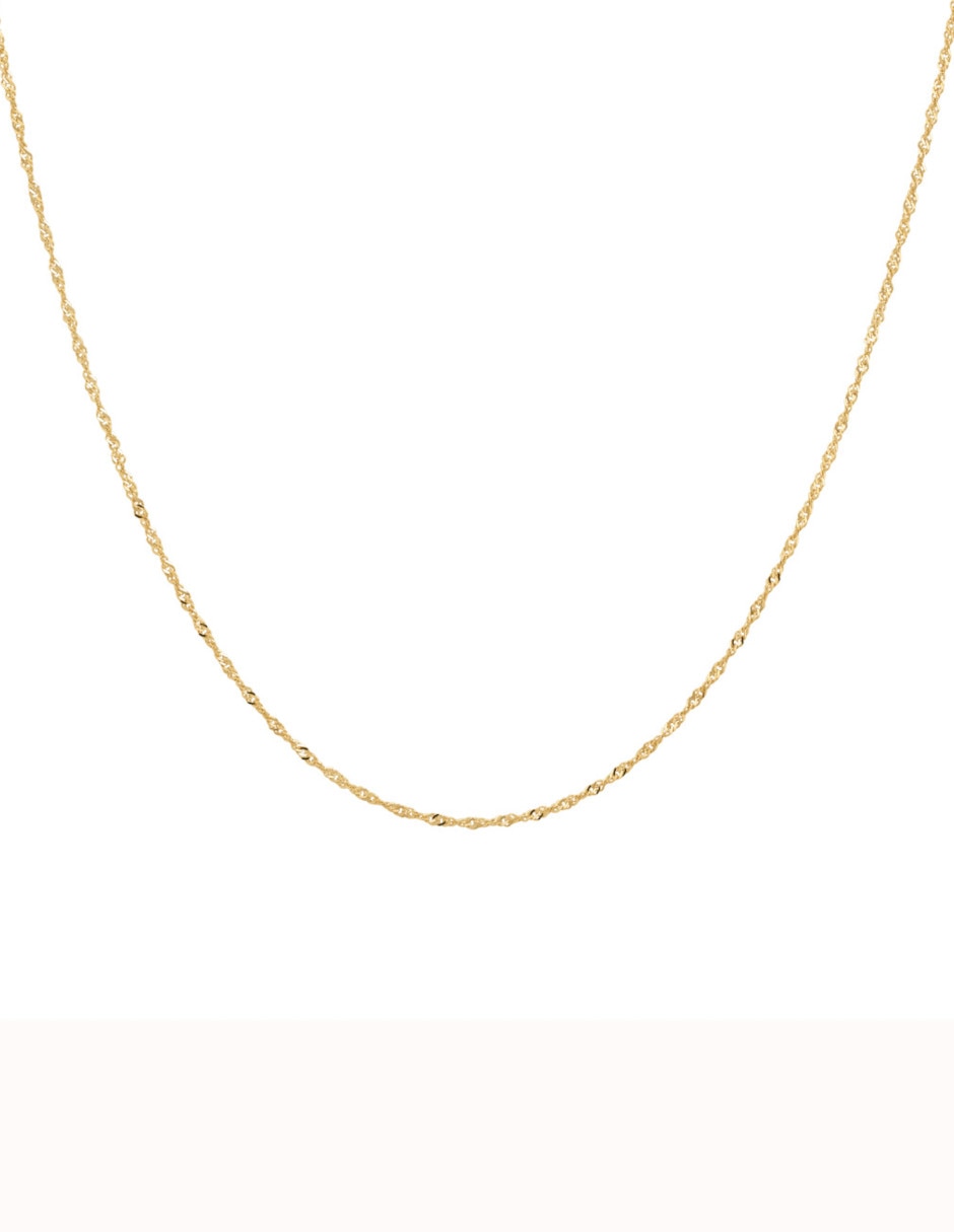 Cadena cristal joyas de oro amarillo 14 k Cadena cristal joyas de oro amarillo 14 k