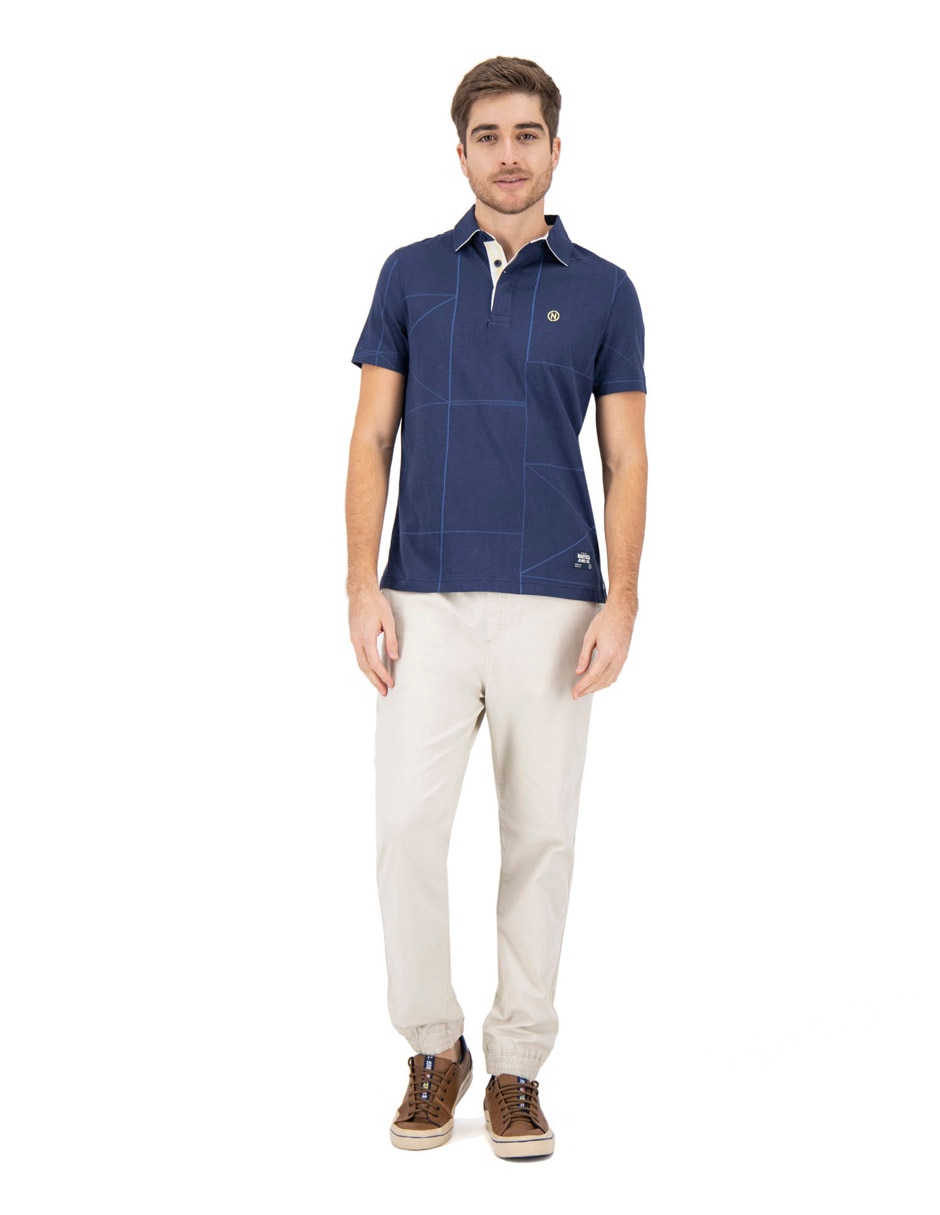 Playera nautica cuello polo para hombre