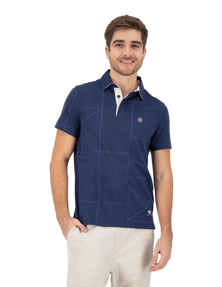 Playera nautica cuello polo para hombre 3