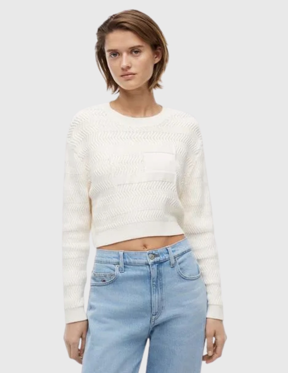 Suéter cuello redondo para mujer