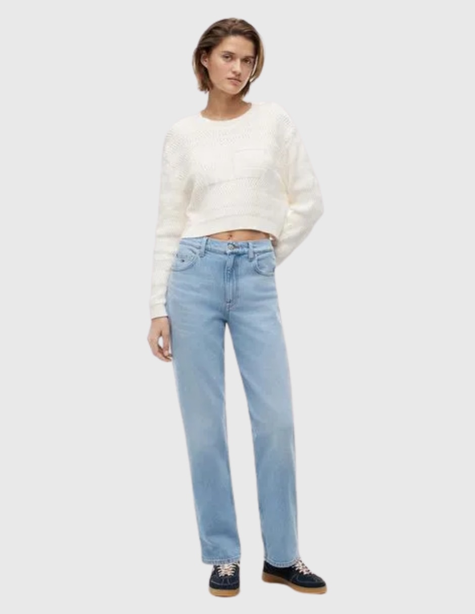 Suéter cuello redondo para mujer