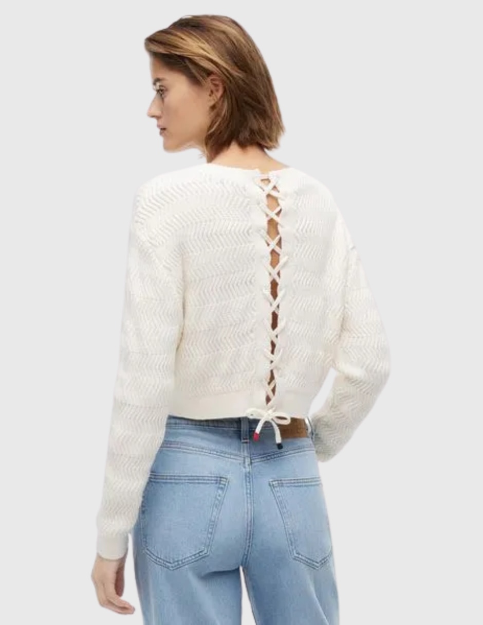 Suéter cuello redondo para mujer 5