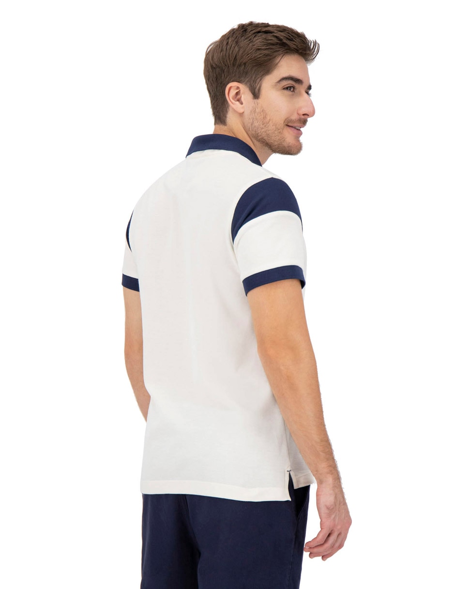 Playera nautica jeans cuello polo para hombre