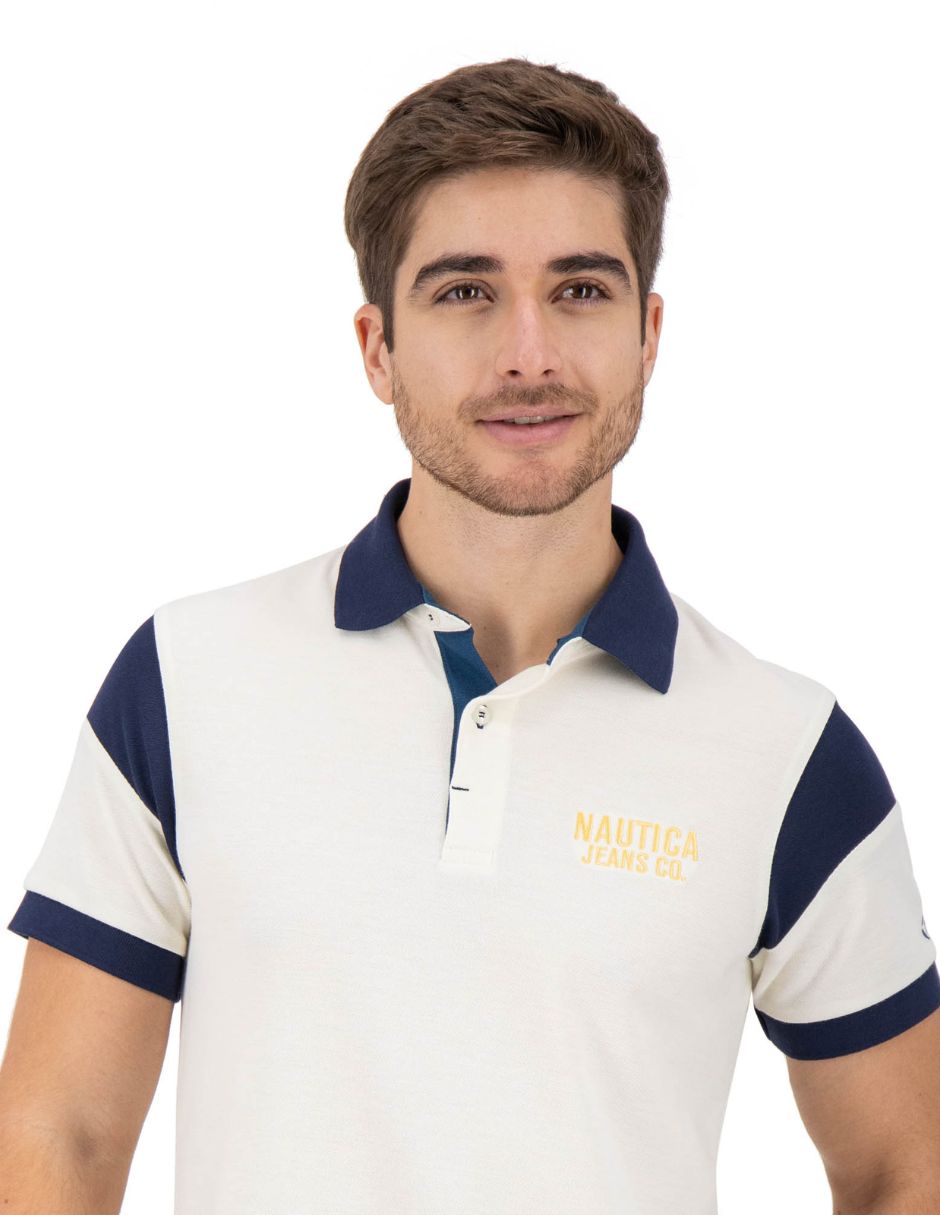 Playera nautica jeans cuello polo para hombre