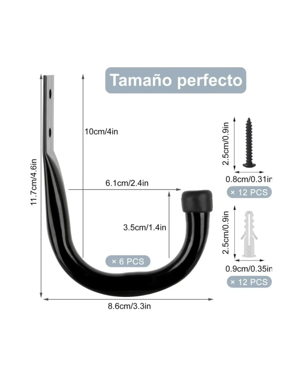 Percha/Perchero De pared de Acero inoxidable 6 gancho/ganchos 3