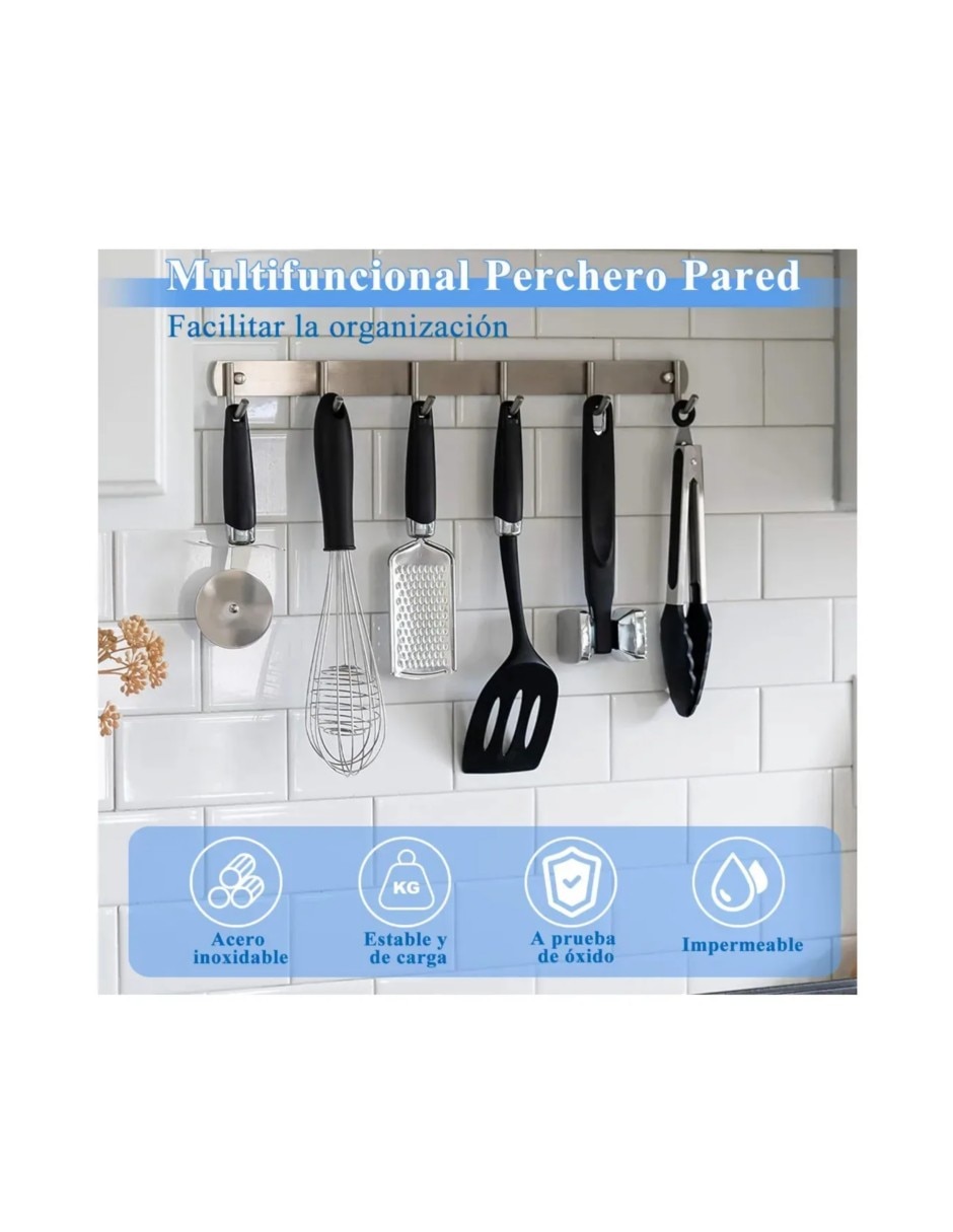 Perchero de pared 6 ganchos 2