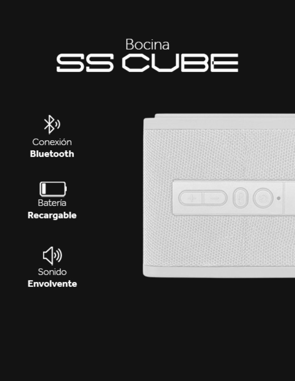 Bocina recargable ss cube + echo bluetooth 6