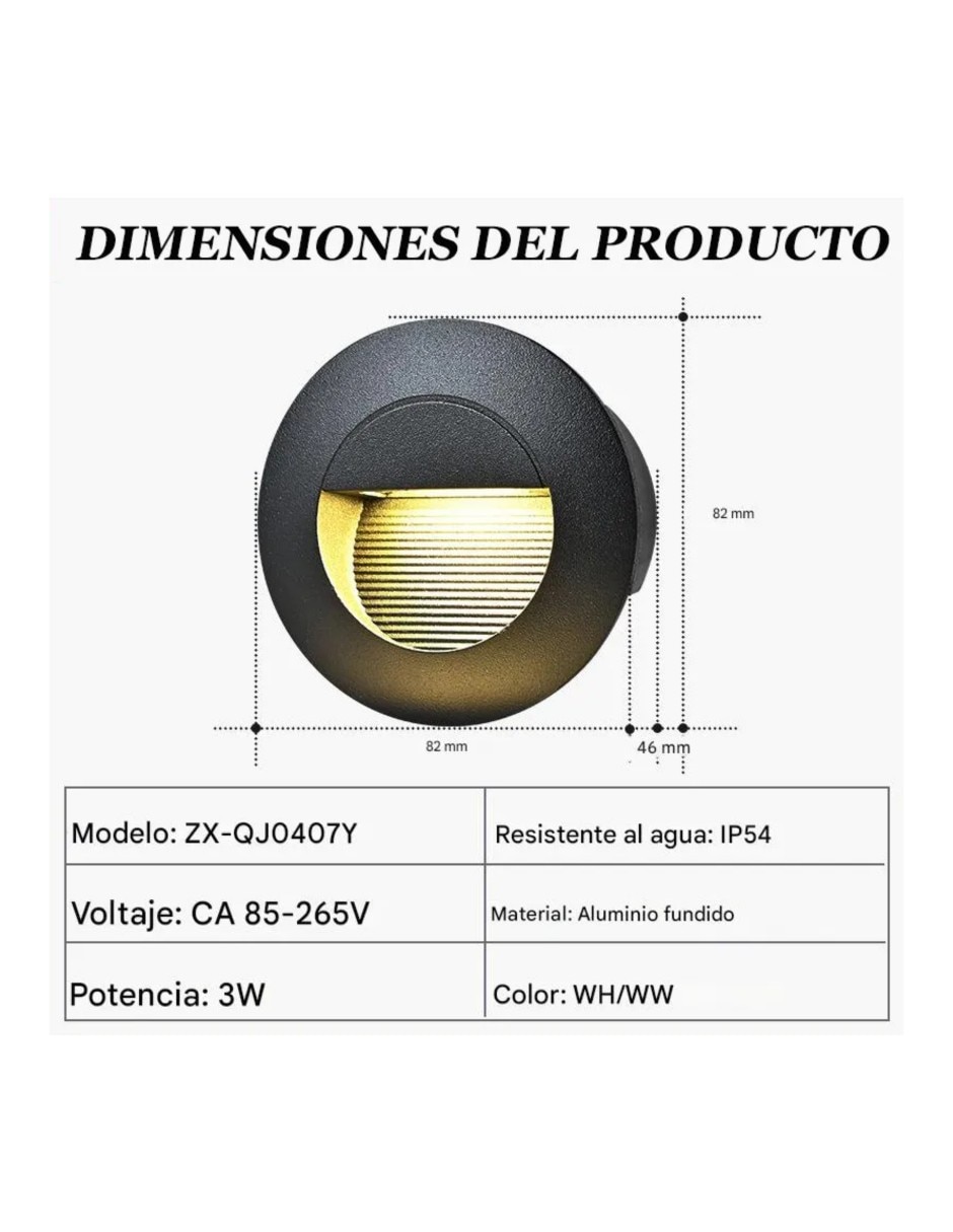 Foco LED 12 W de consumo 11 W de iluminación 1000 lm lúmenes 3