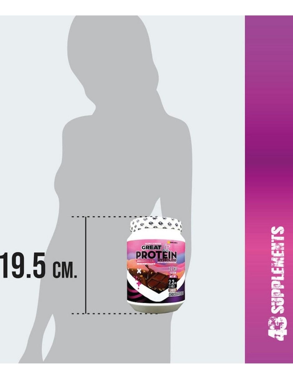Proteína hidrolizada great fit supplements chocolate 2