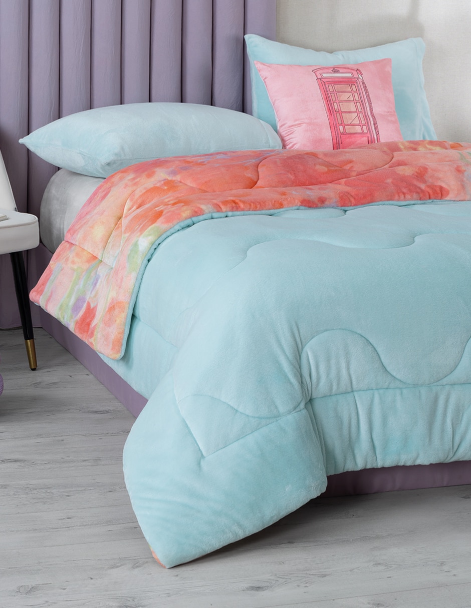 Cobertor premium doble vista domenica estampado floral 6