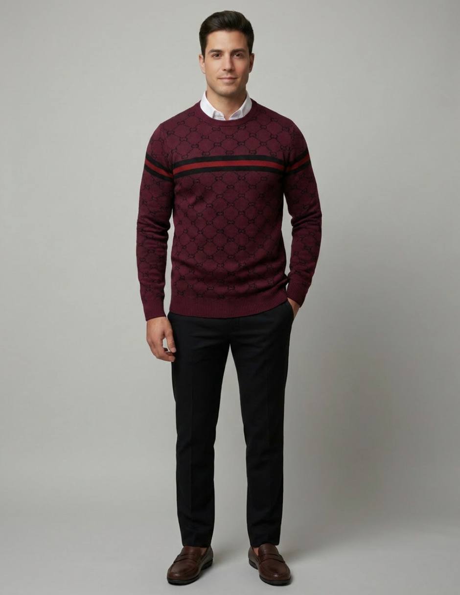 Suéter cuello redondo para hombre 4