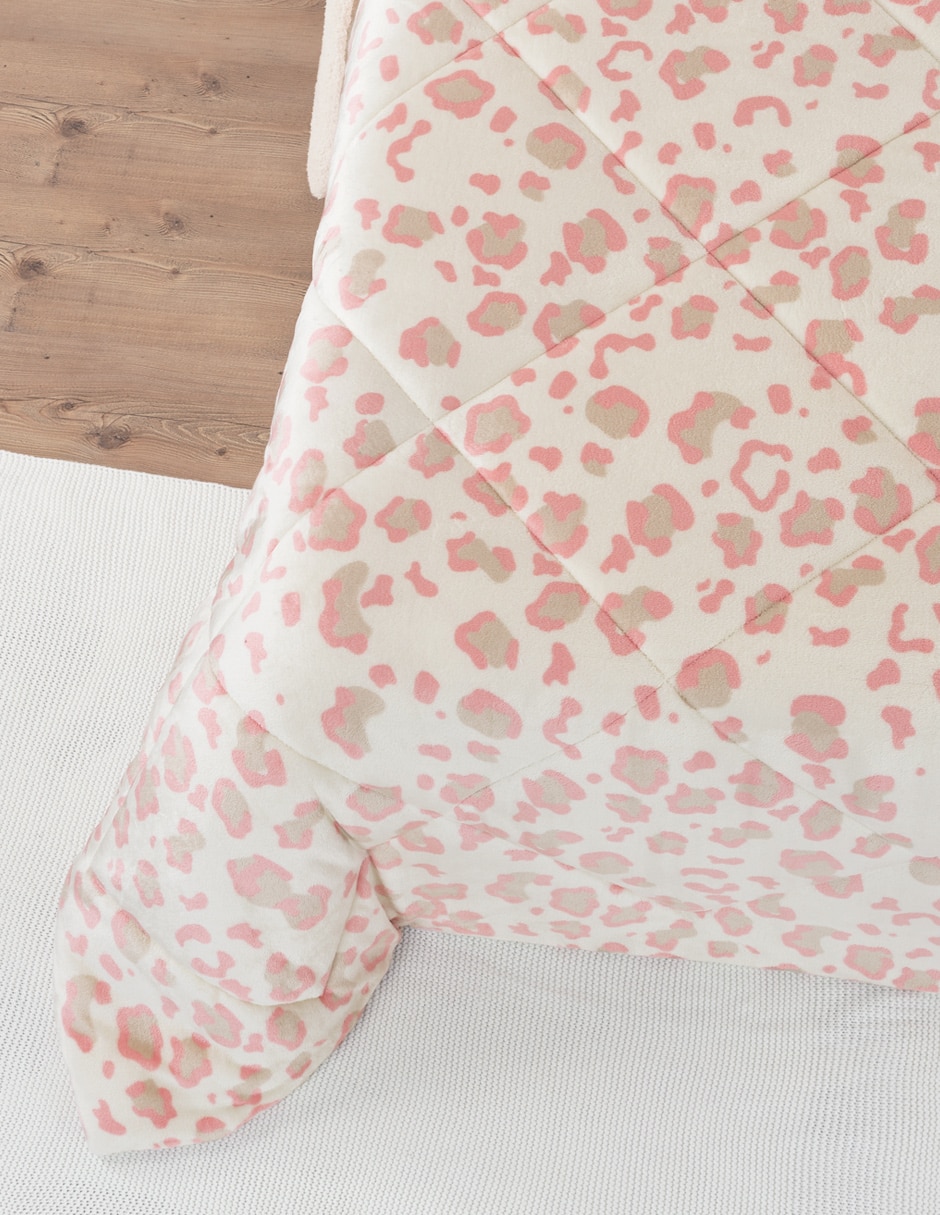 Cobertor premium doble vista borrega anika estampado animal 7