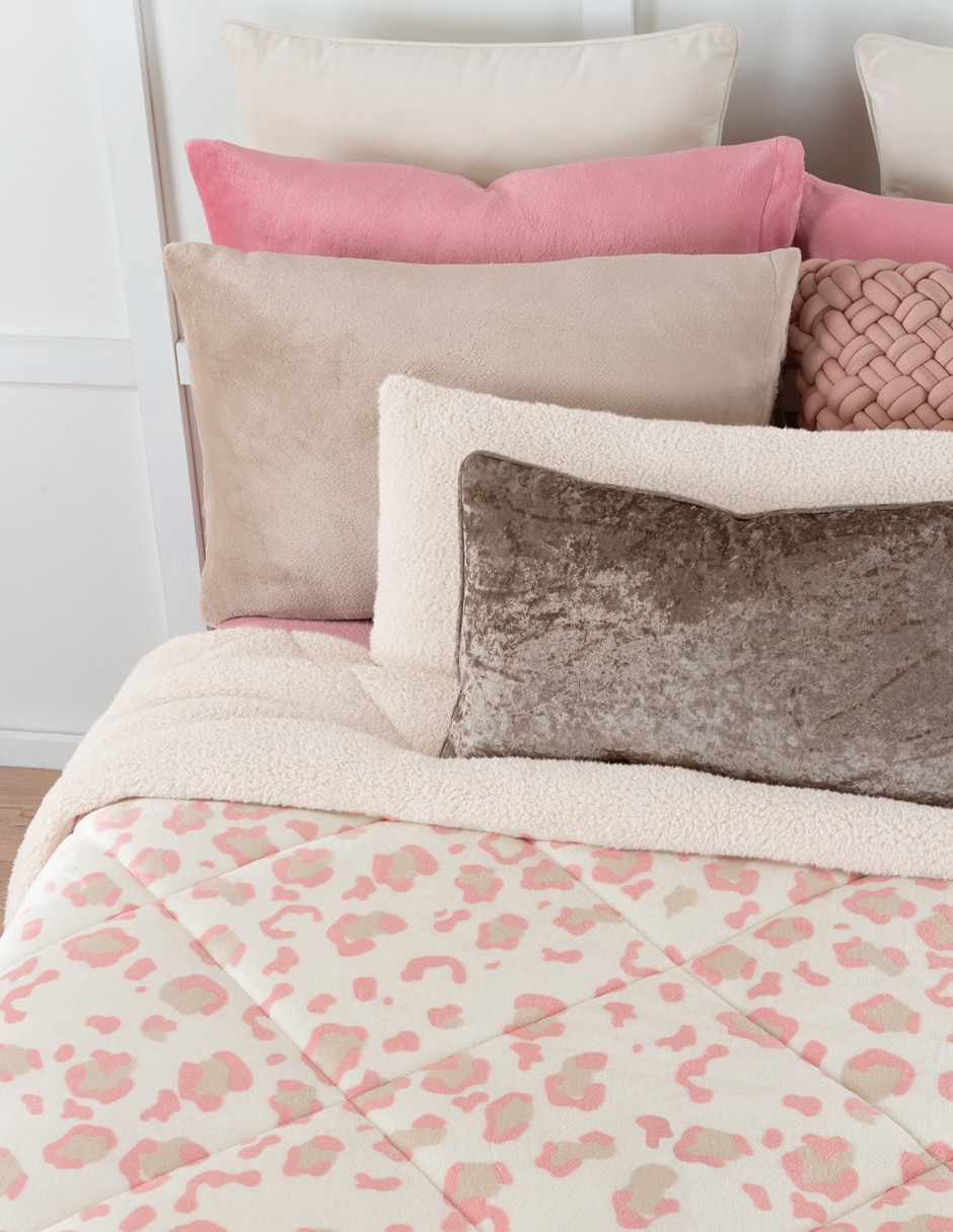 Cobertor premium doble vista borrega anika estampado animal 8