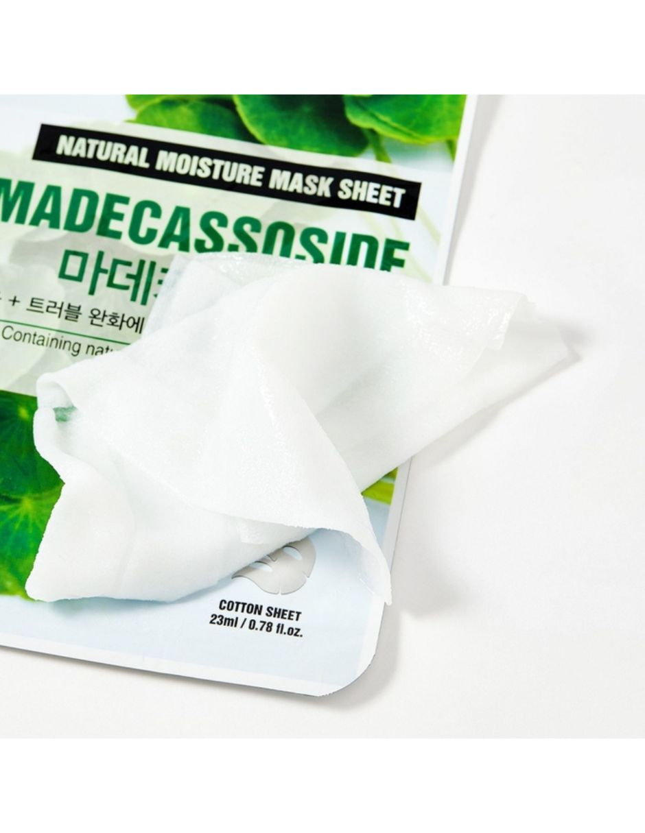 Mascarilla facial natural moisture madecassoside mask sheet 25ml - mascarilla celulosa centella reparadora para reparar orjena mascarilla 4