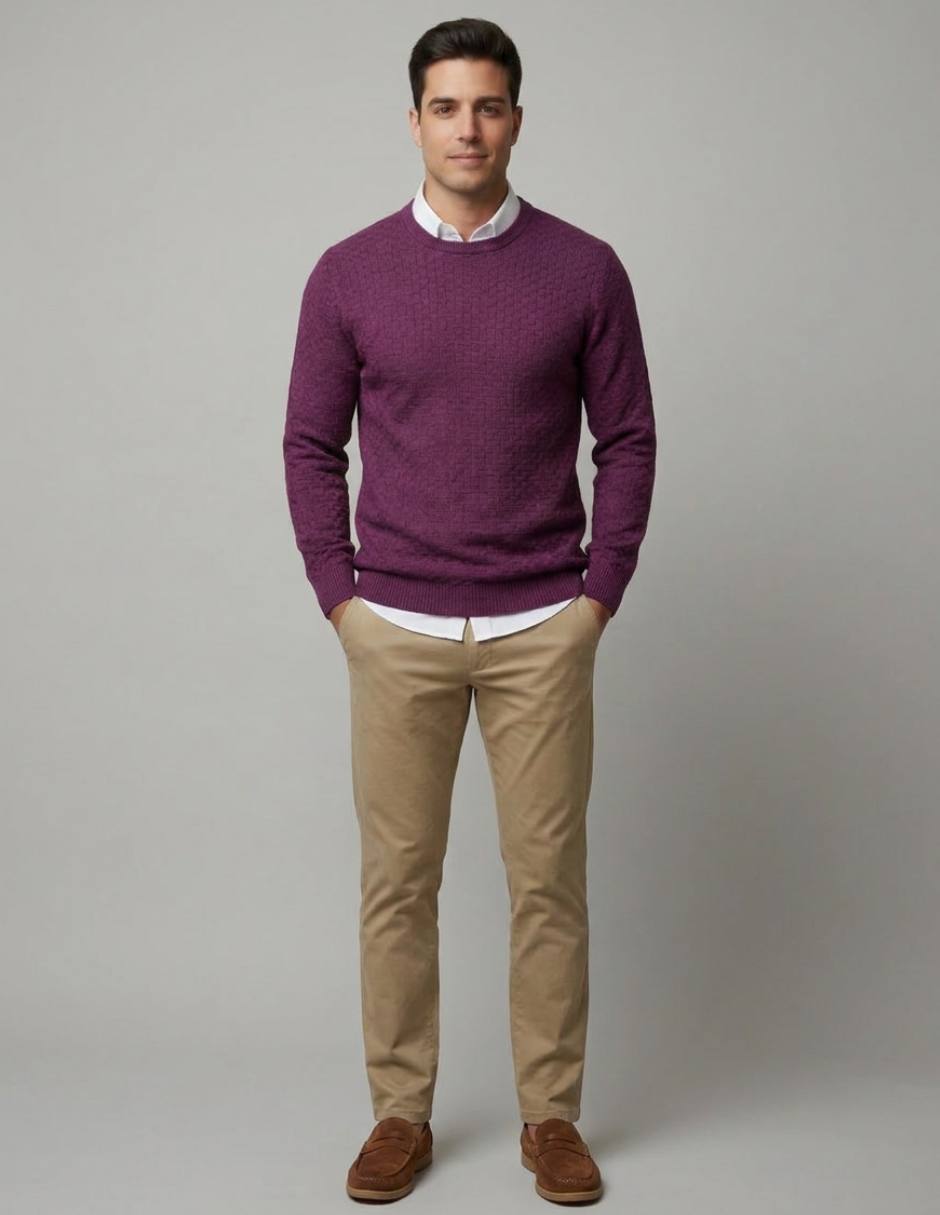 Suéter cuello redondo para hombre 2