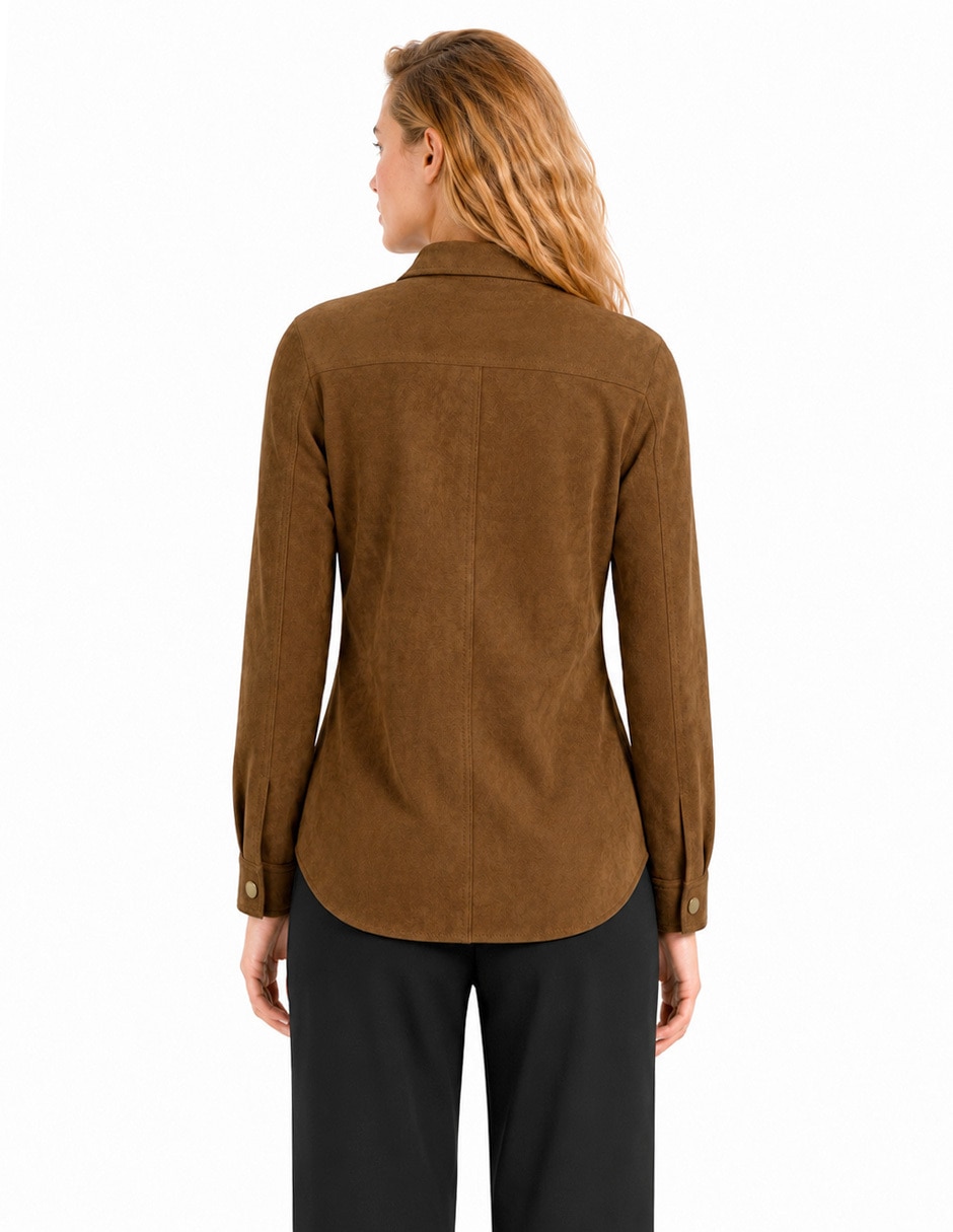 Blusa camisera foley's manga larga para mujer