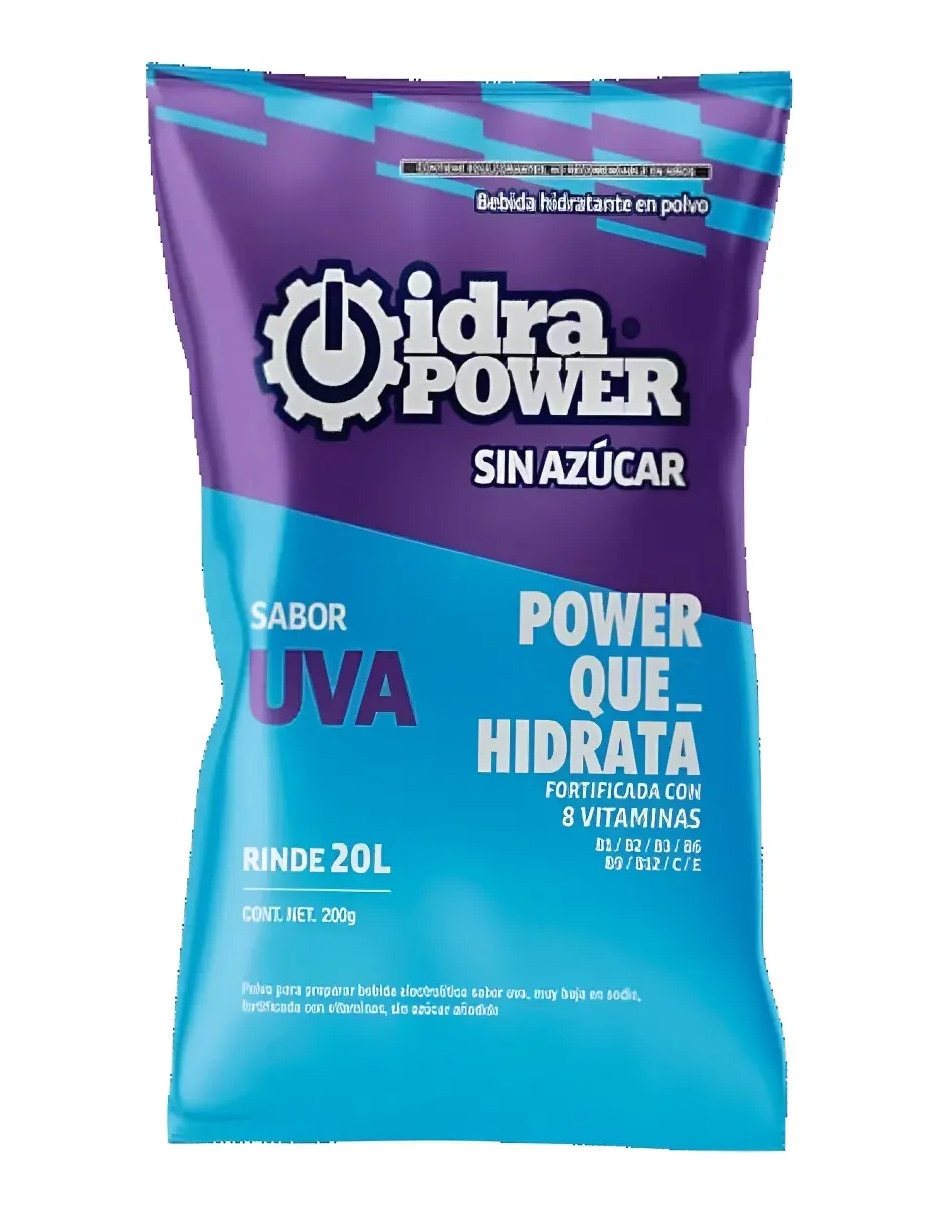 Bebida en polvo idrapower de fresa 20 piezas