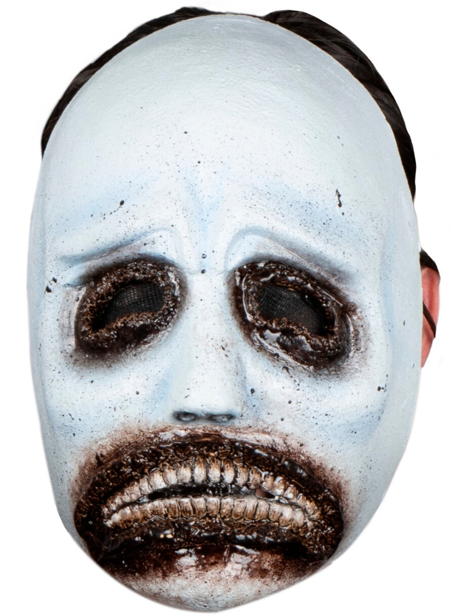 Máscara para disfraz de cara triste creepy látex duro Máscara para disfraz de cara triste creepy látex duro