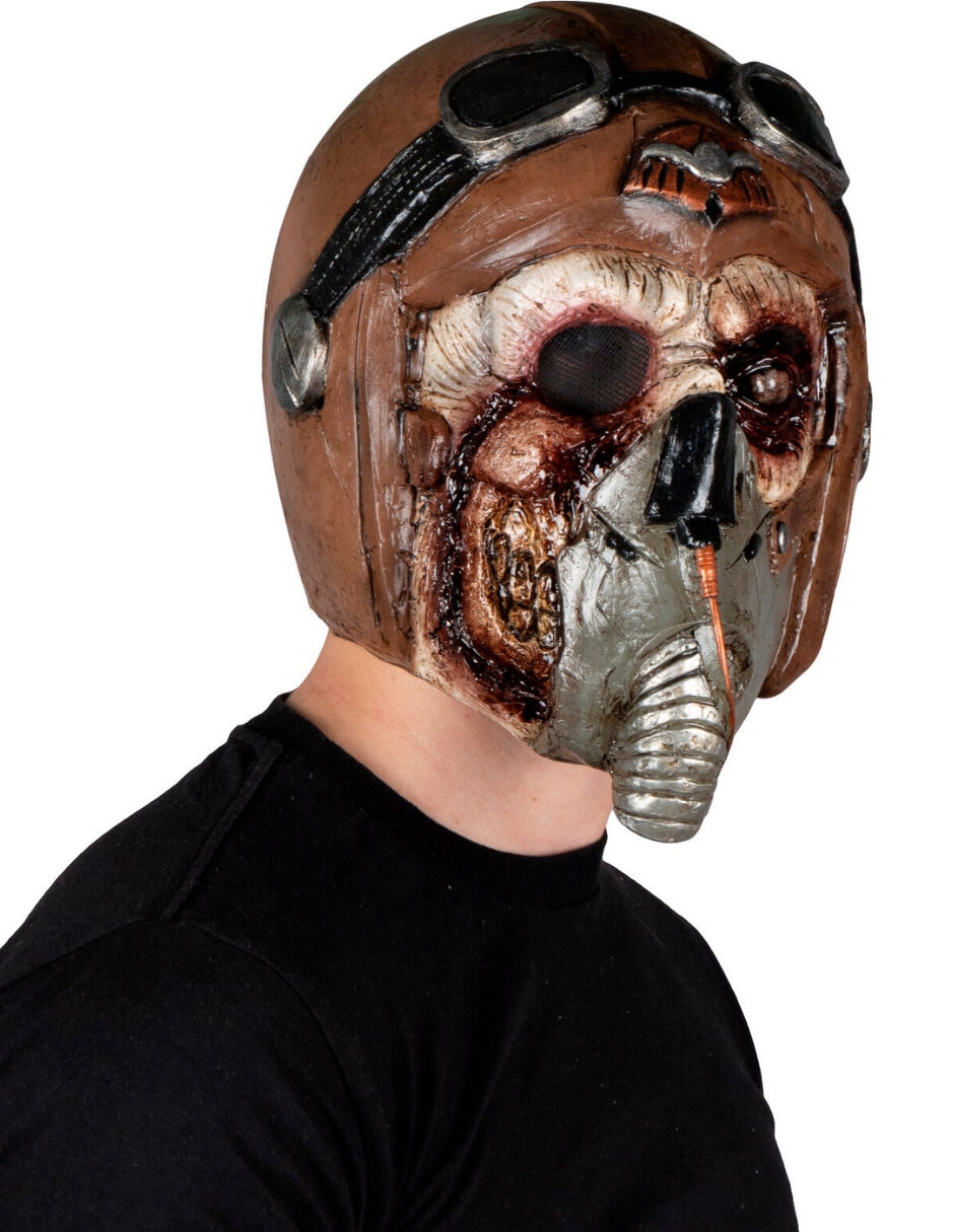 Máscara para disfraz de zombie piloto 5