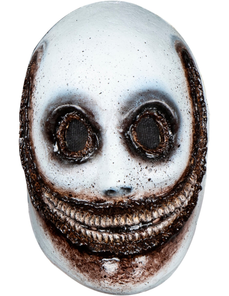 Máscara para disfraz de máscara de sonrisa creepy látex duro Máscara para disfraz de máscara de sonrisa creepy látex duro