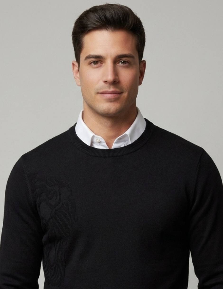 Suéter cuello redondo para hombre 2