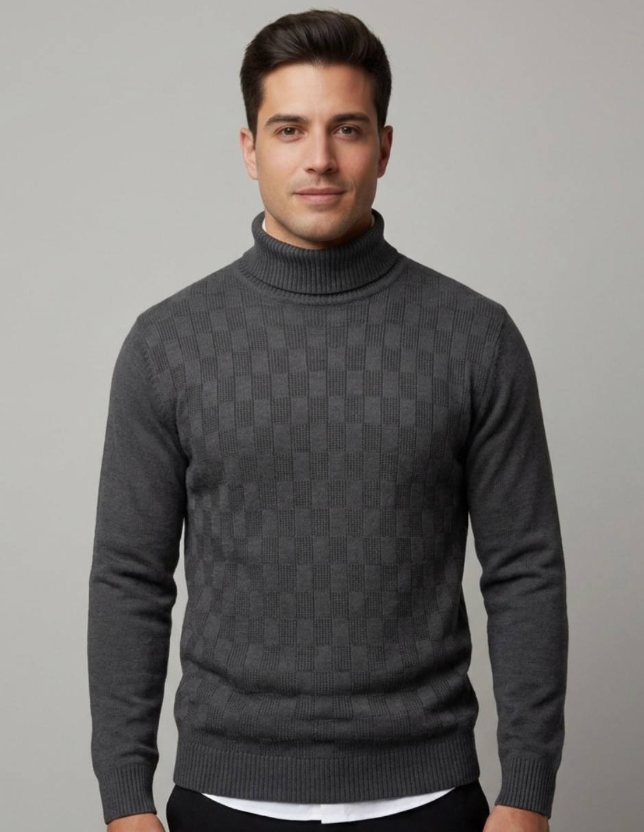 Suéter cuello tortuga para hombre 1