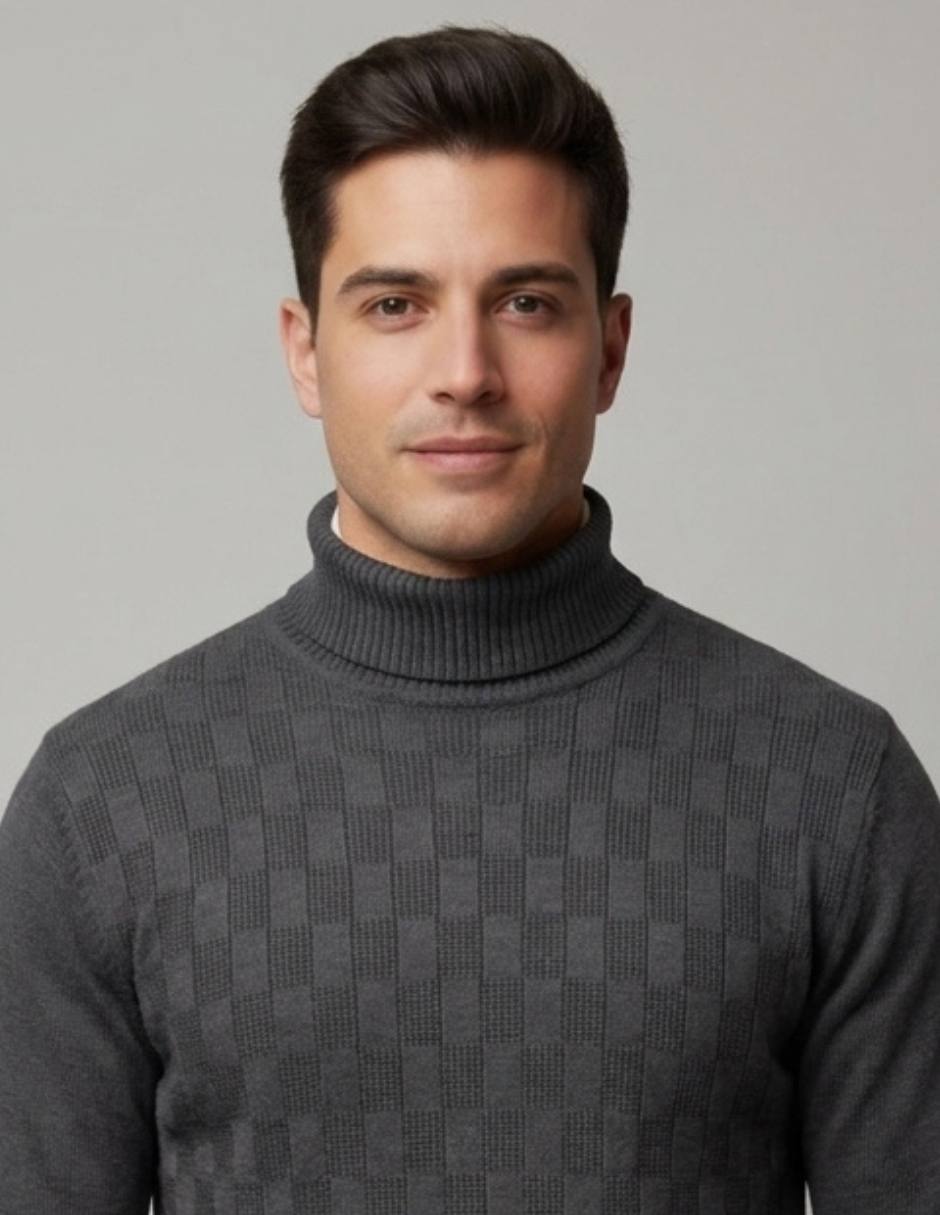 Suéter cuello tortuga para hombre 2