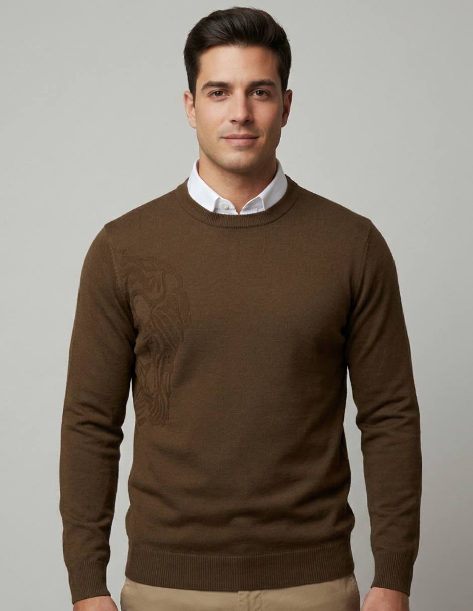 Suéter cuello redondo para hombre