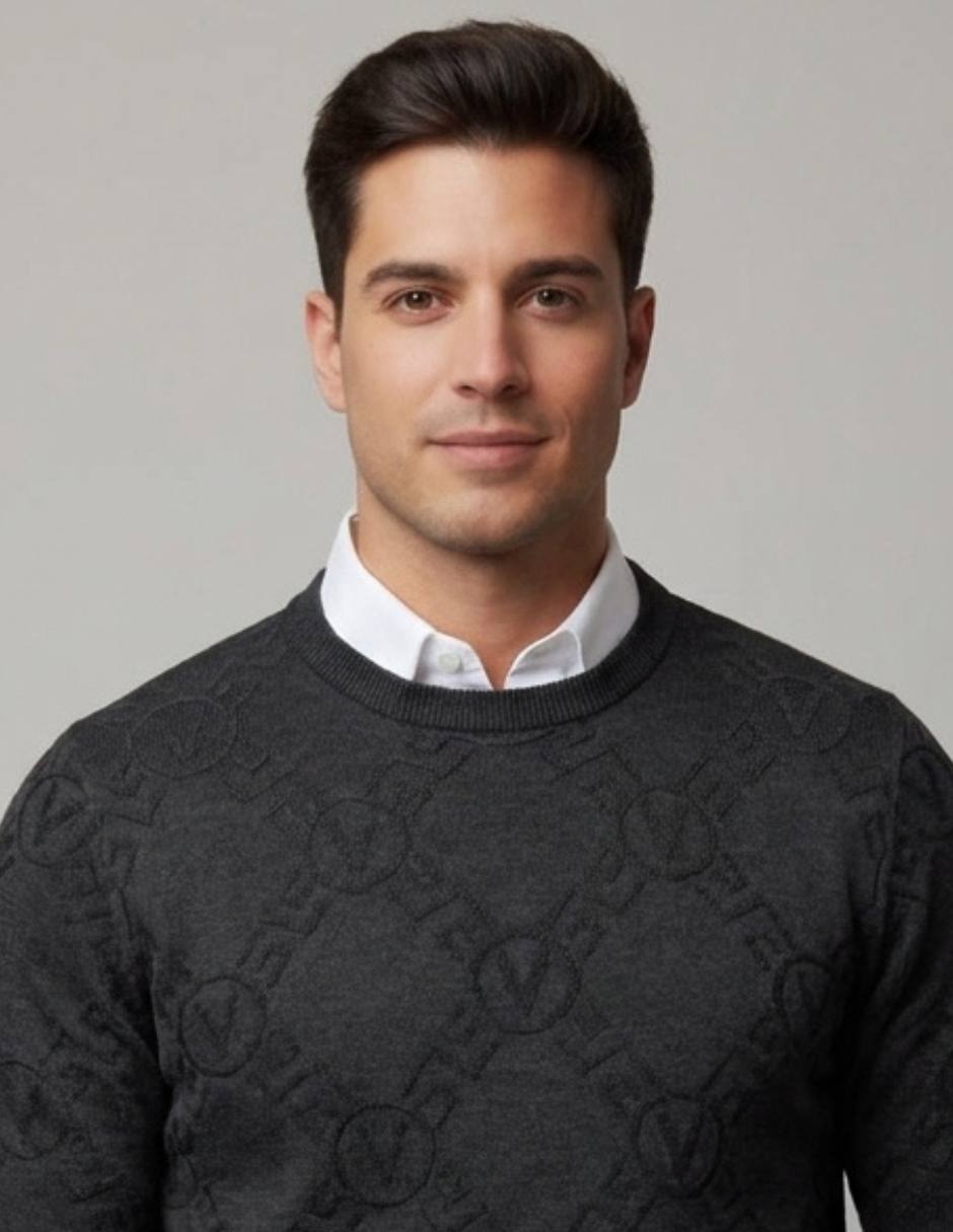 Suéter cuello redondo para hombre 2