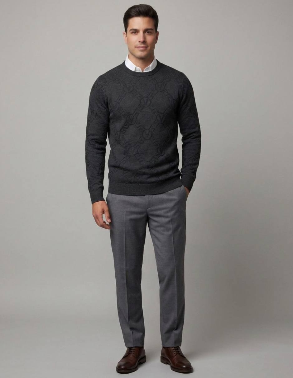 Suéter cuello redondo para hombre 4