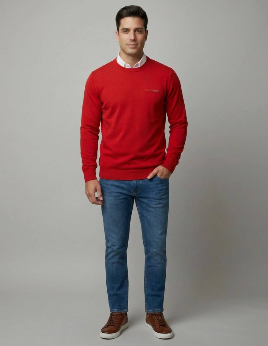 Suéter cuello redondo para hombre 4