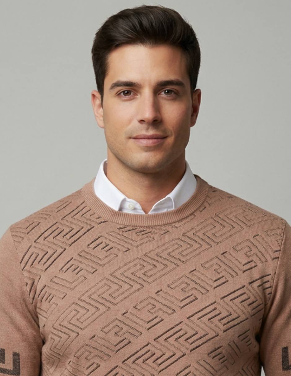 Suéter cuello redondo para hombre 2