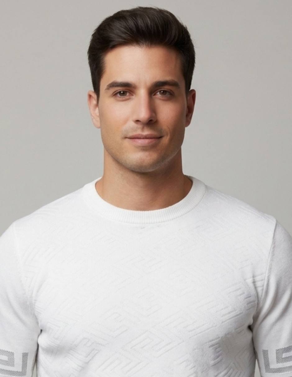Suéter cuello redondo para hombre 2