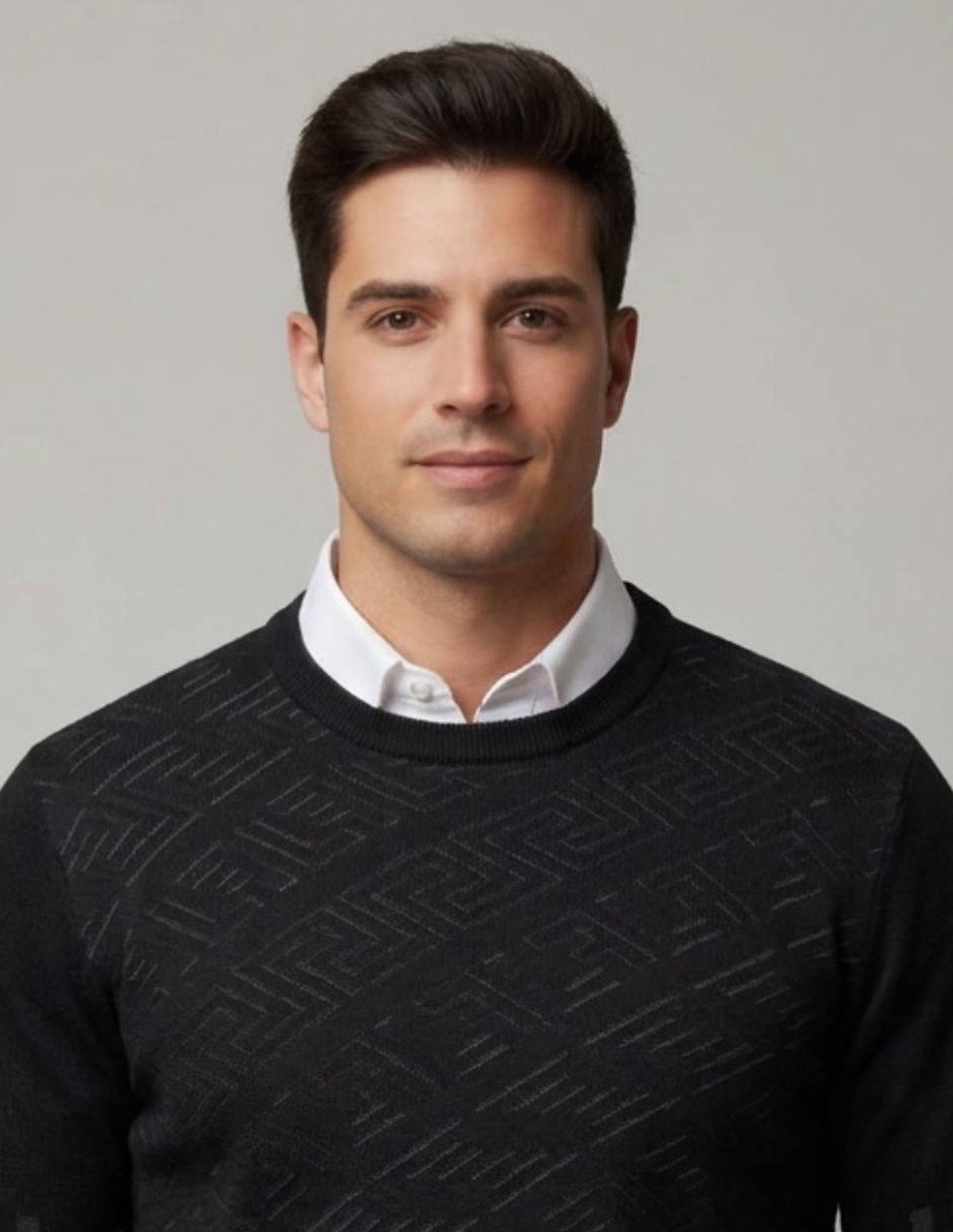 Suéter cuello redondo para hombre 2