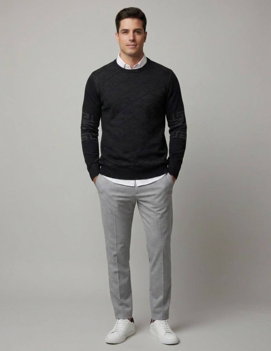 Suéter cuello redondo para hombre 4